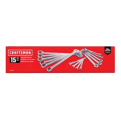 Craftsman Combination Wrench Set,SAE,15 Tools CMMT12067