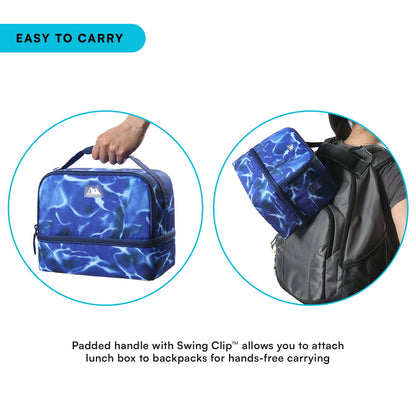 Arctic Zone Horizontal Dual Compartment Dome Lunch Pack, Dark Waters