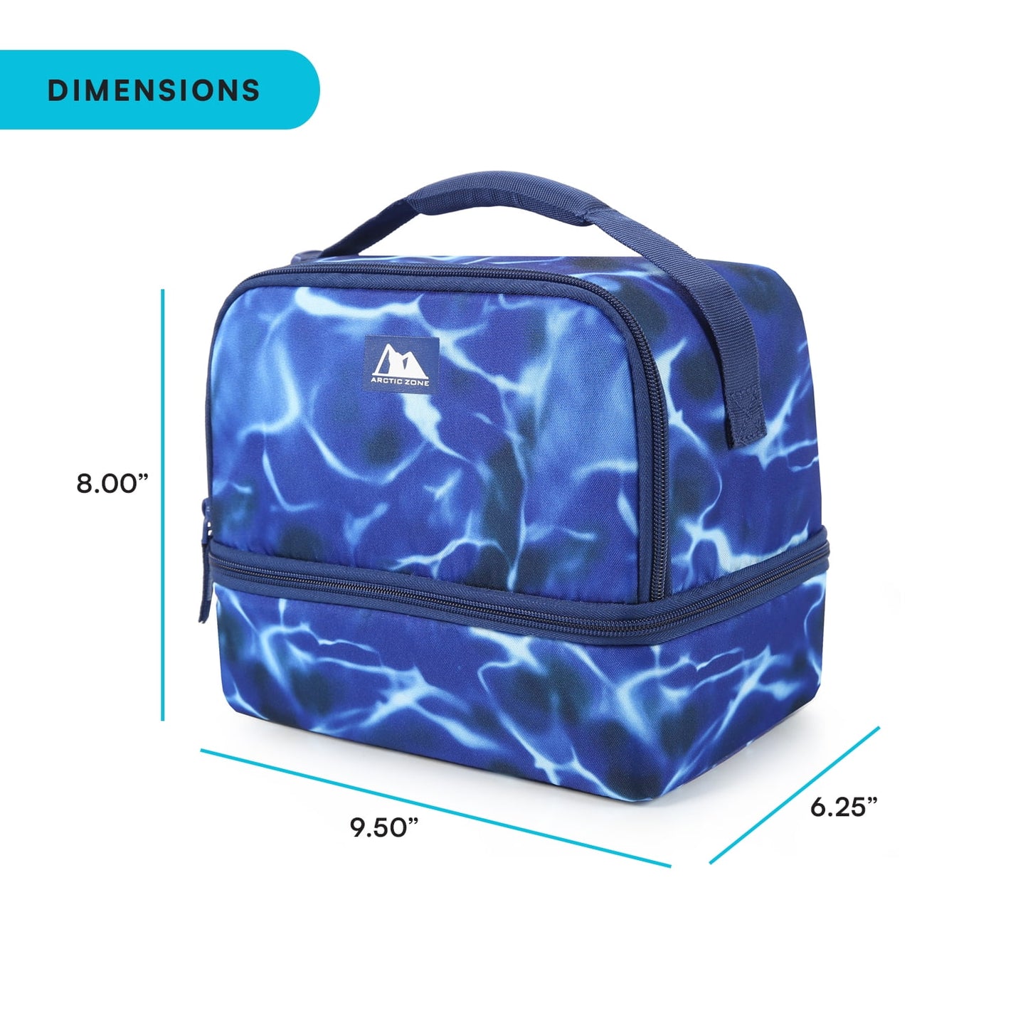 Arctic Zone Horizontal Dual Compartment Dome Lunch Pack, Dark Waters