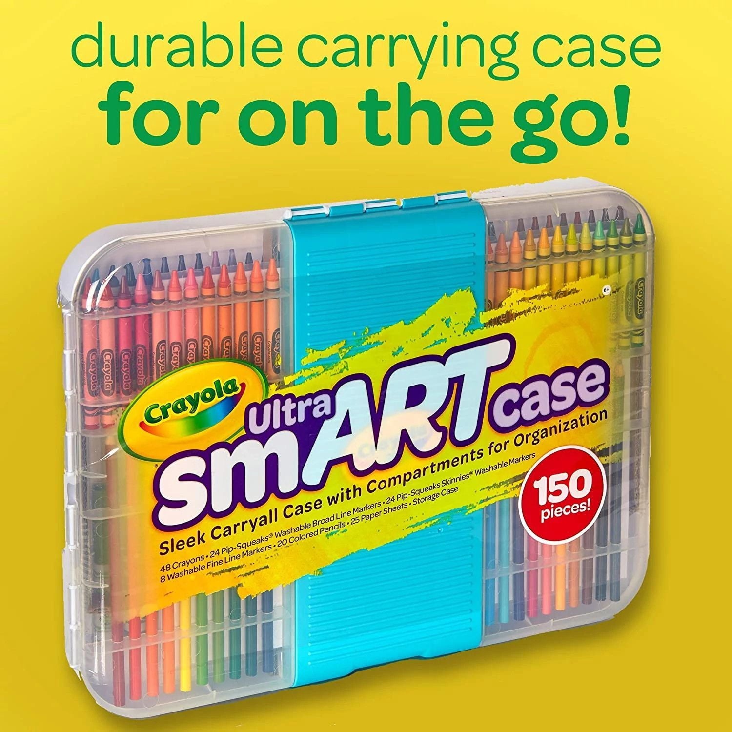 Crayola Ultra SmART Case, Markers & Crayons Set, Arts & Crafts, Classroom Must Haves, Gift for Teachers & Kids