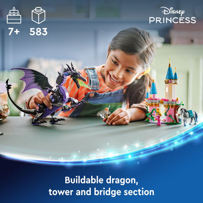 LEGO Disney Princess Maleficent’s Dragon Form Building Set for Kids, Gift for Sleeping Beauty Fans, Disney Princess Castle Toy, 43240