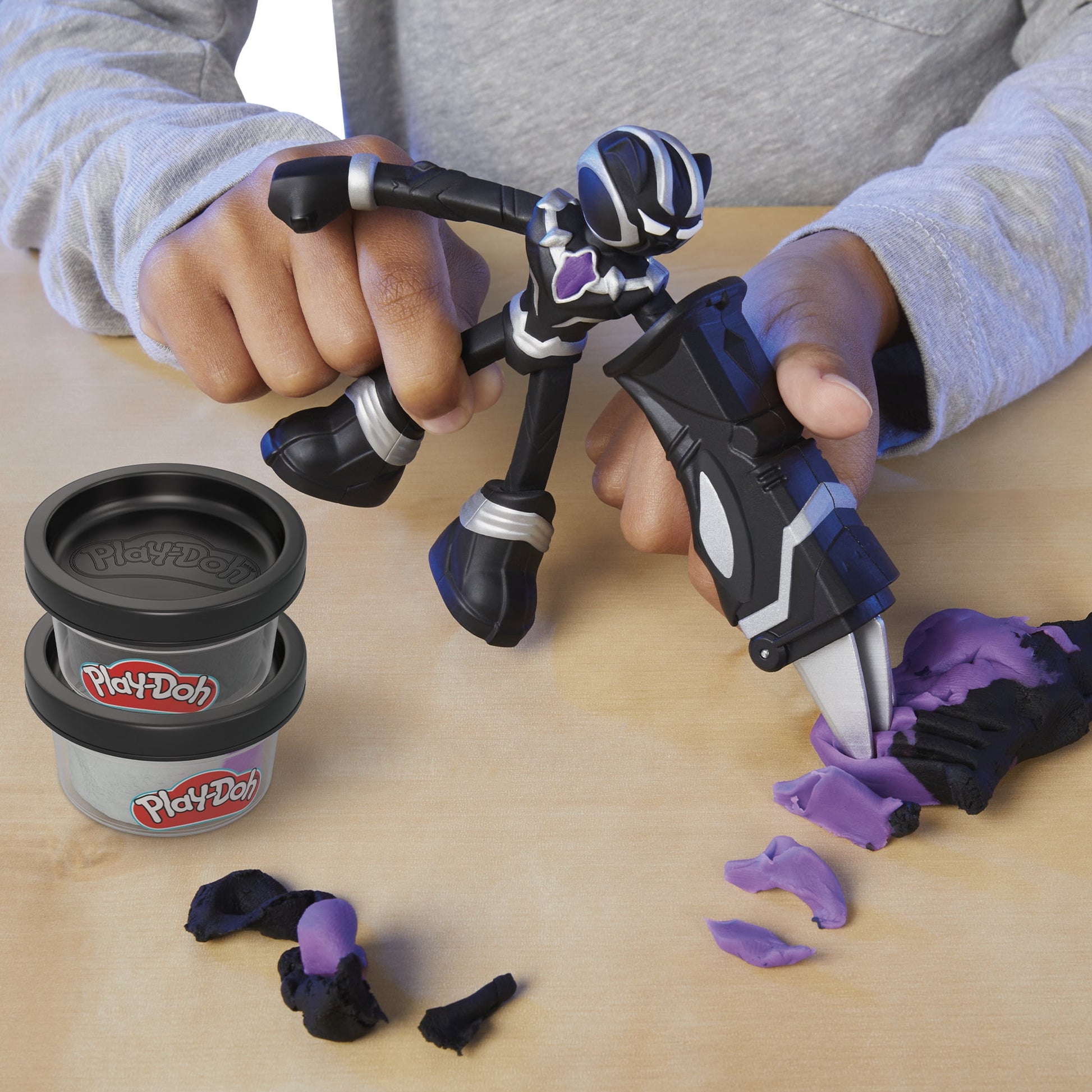 Play-Doh Marvel Black Panther Cutting Claws Action Figure Super Hero Toy for Kids 4+