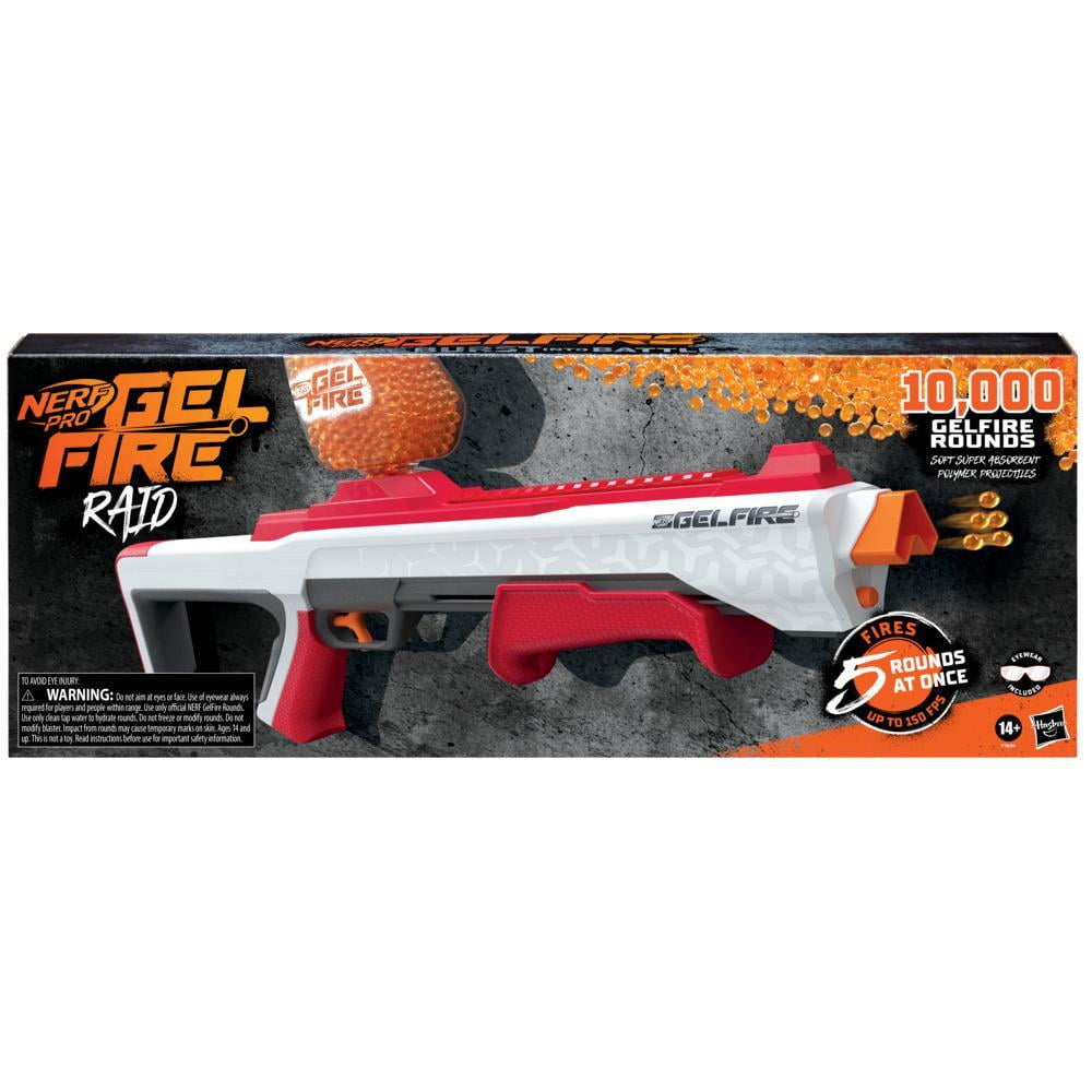 Nerf Pro Gelfire Raid Blaster, 10,000 Rounds, 800 Round Hopper, Eyewear, For Ages 14+