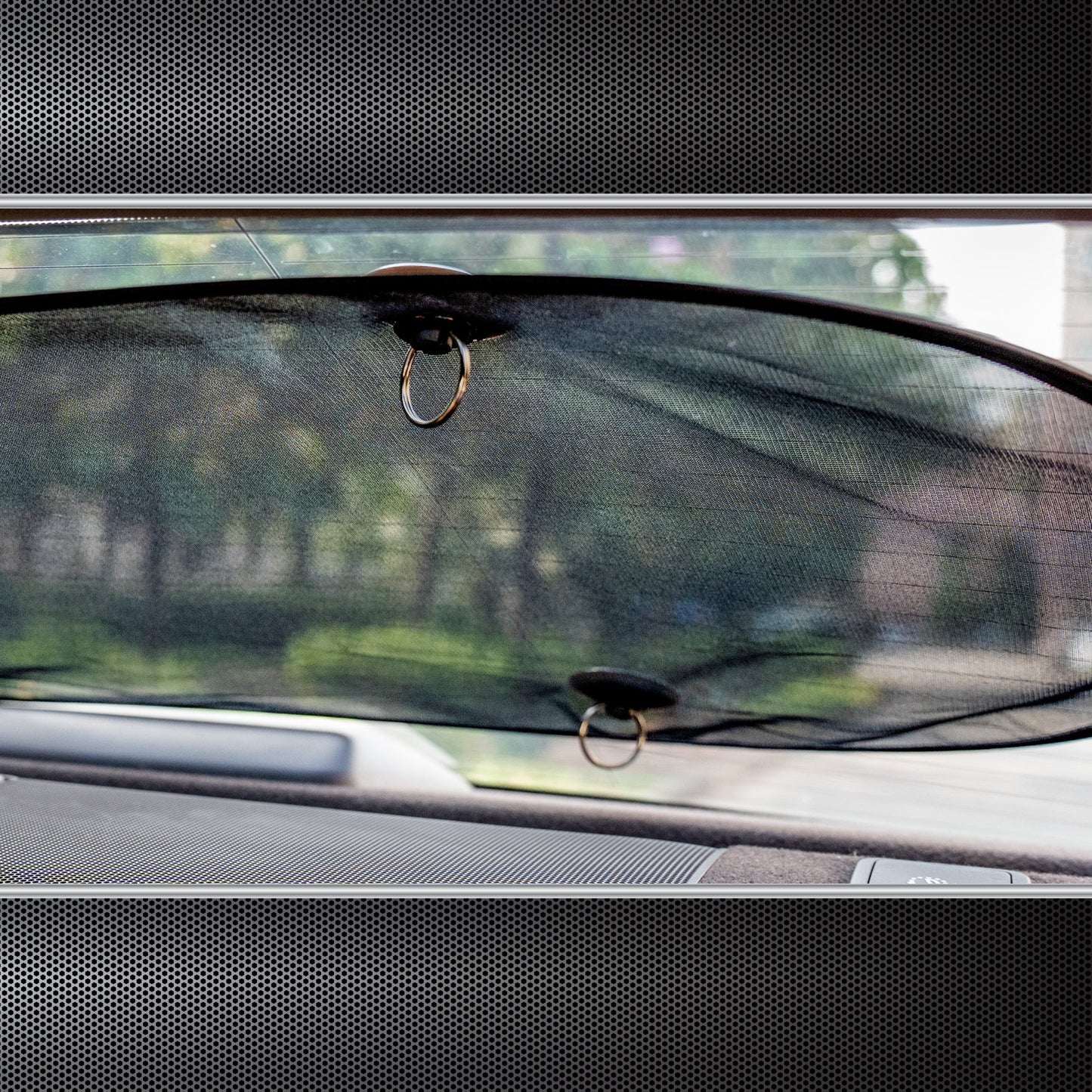 Auto Drive Universal Fit Rear Window Suction Cup Mesh Black Sunshade 1 Pack 20" * 40"