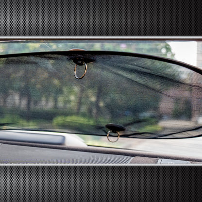 Auto Drive Universal Fit Rear Window Suction Cup Mesh Black Sunshade 1 Pack 20" * 40"