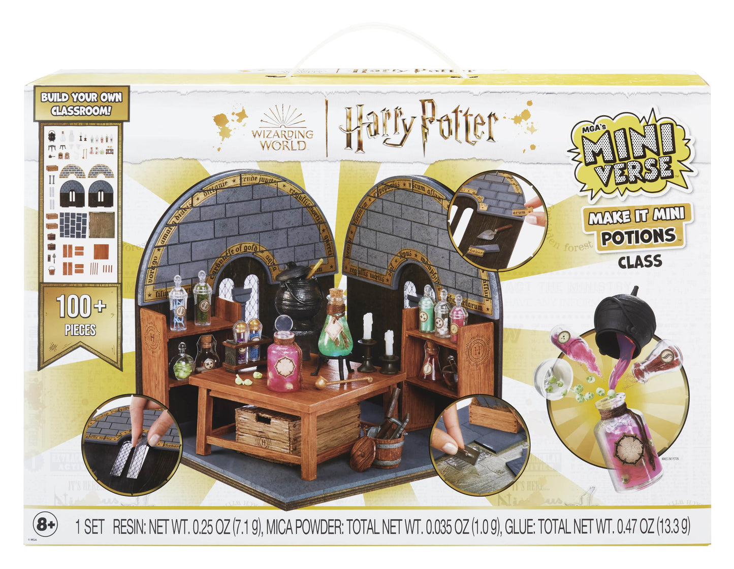 MGA's Miniverse Make It Mini Potions Class, Harry Potter Mini Collectibles, Building Set, 100+ Pieces, DIY, Resin, 8+