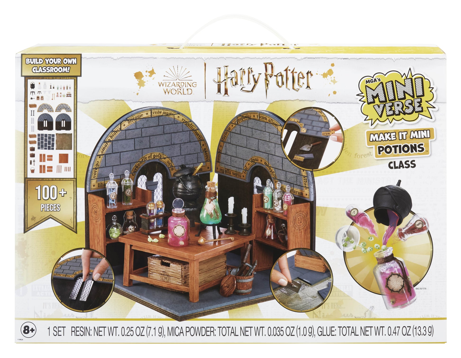 MGA's Miniverse Make It Mini Potions Class, Harry Potter Mini Collectibles, Building Set, 100+ Pieces, DIY, Resin, 8+