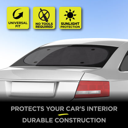 Auto Drive Universal Fit Rear Window Suction Cup Mesh Black Sunshade 1 Pack 20" * 40"