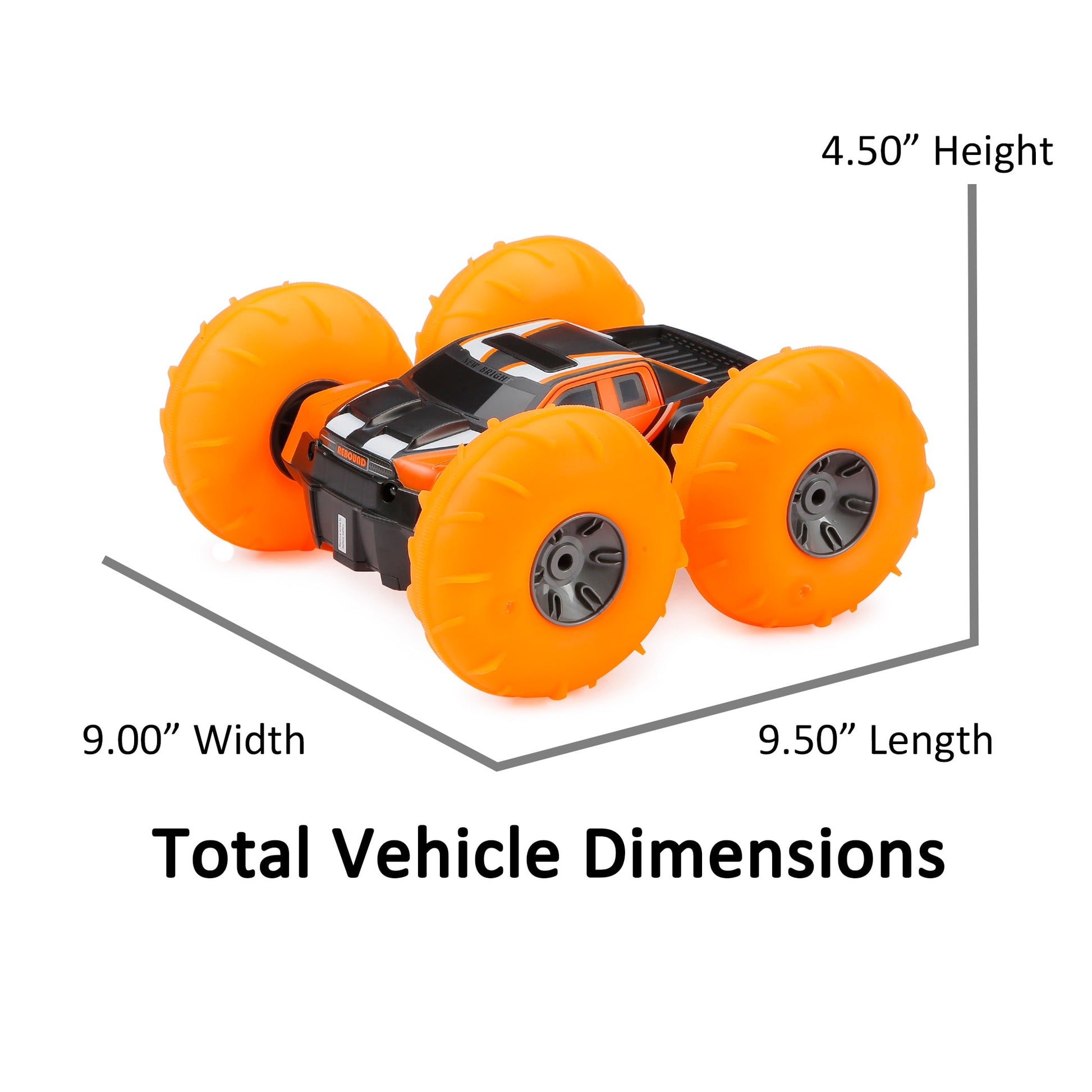 New Bright (1:16) Super Rebound Battery Remote Control Orange Stunt Vehicle, Children, Tweens, 1663U