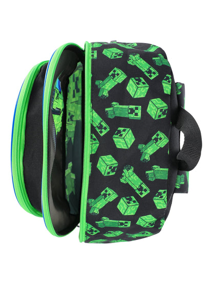 Minecraft Boys 17" 5-Piece Backpack Set with Headphones, Green