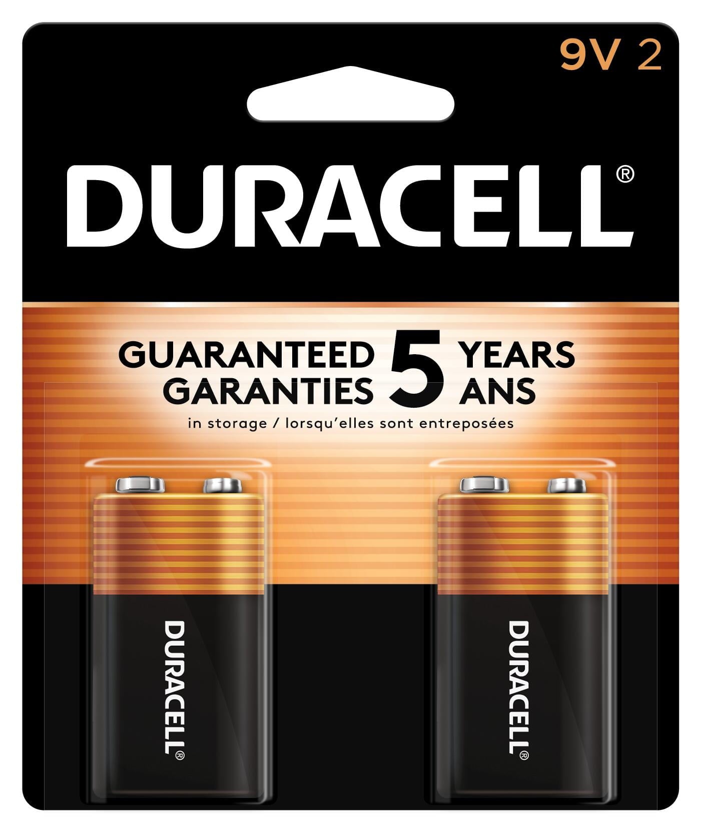 Duracell Coppertop 9V Alkaline Batteries 2/PK