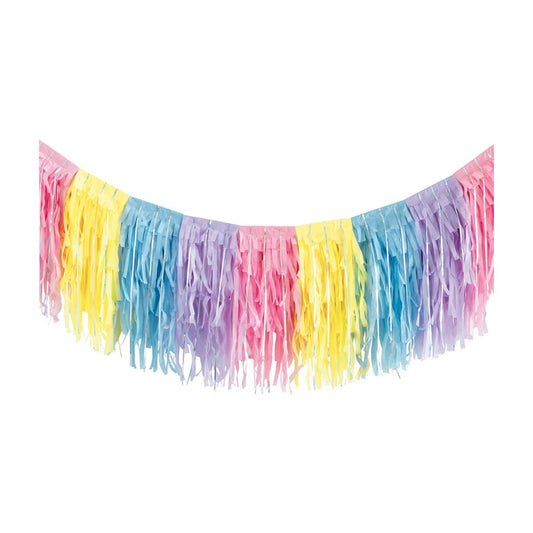 321 Party! Pastel Layered Tissue Garland, 6 ft