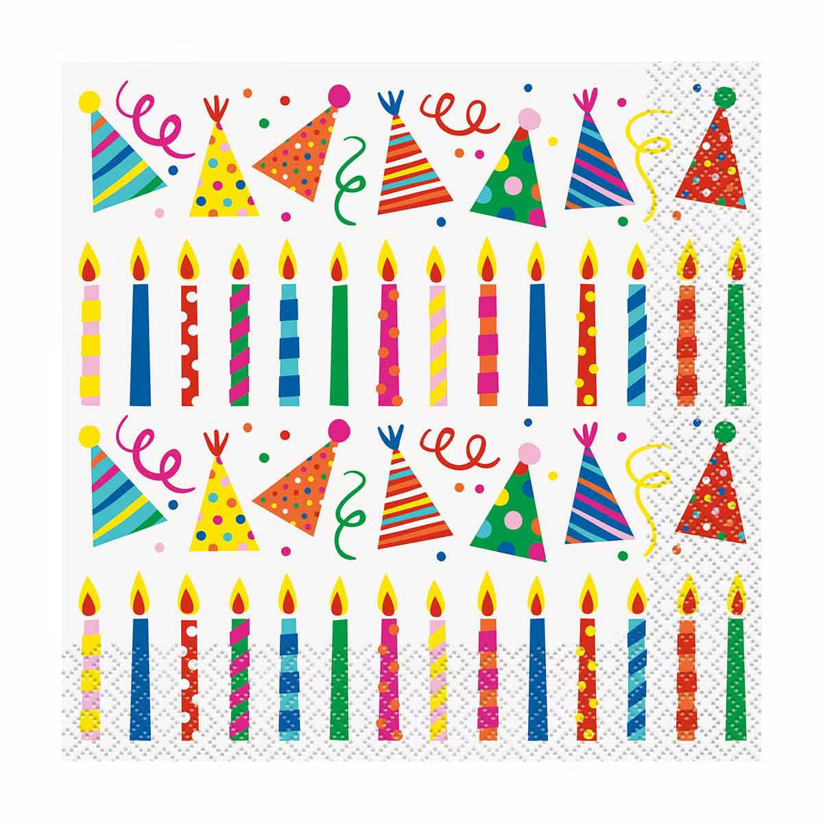 321 Party! Cheery Birthday Beverage Napkins, 16 ct
