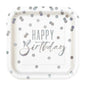 321 Party! 9" Elegant Polka Dot Birthday Party Plates, 8 ct