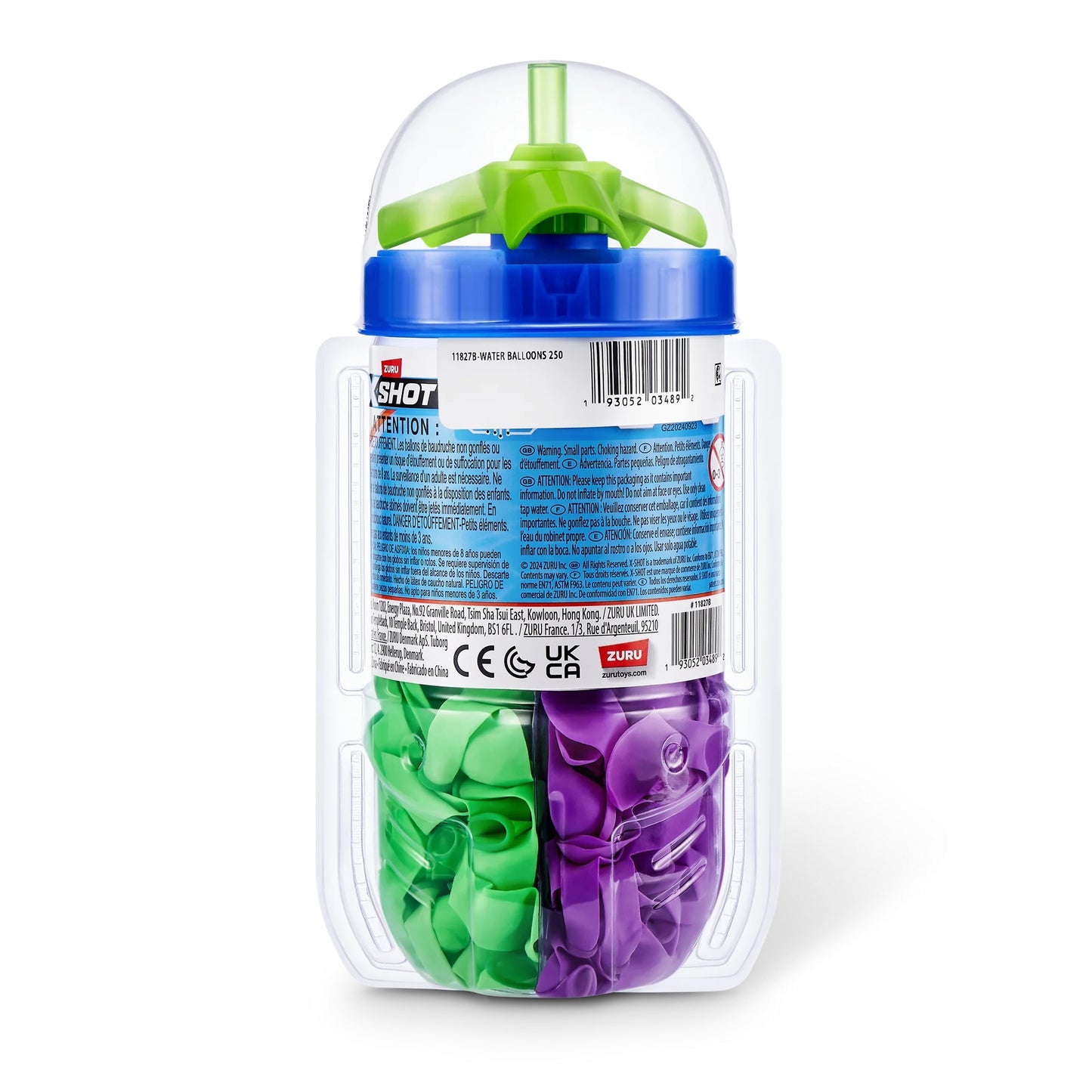 XSHOT Water Warfare 250 Count Pack Water Balloons with Easy Refill Connector, Rubber Plastic