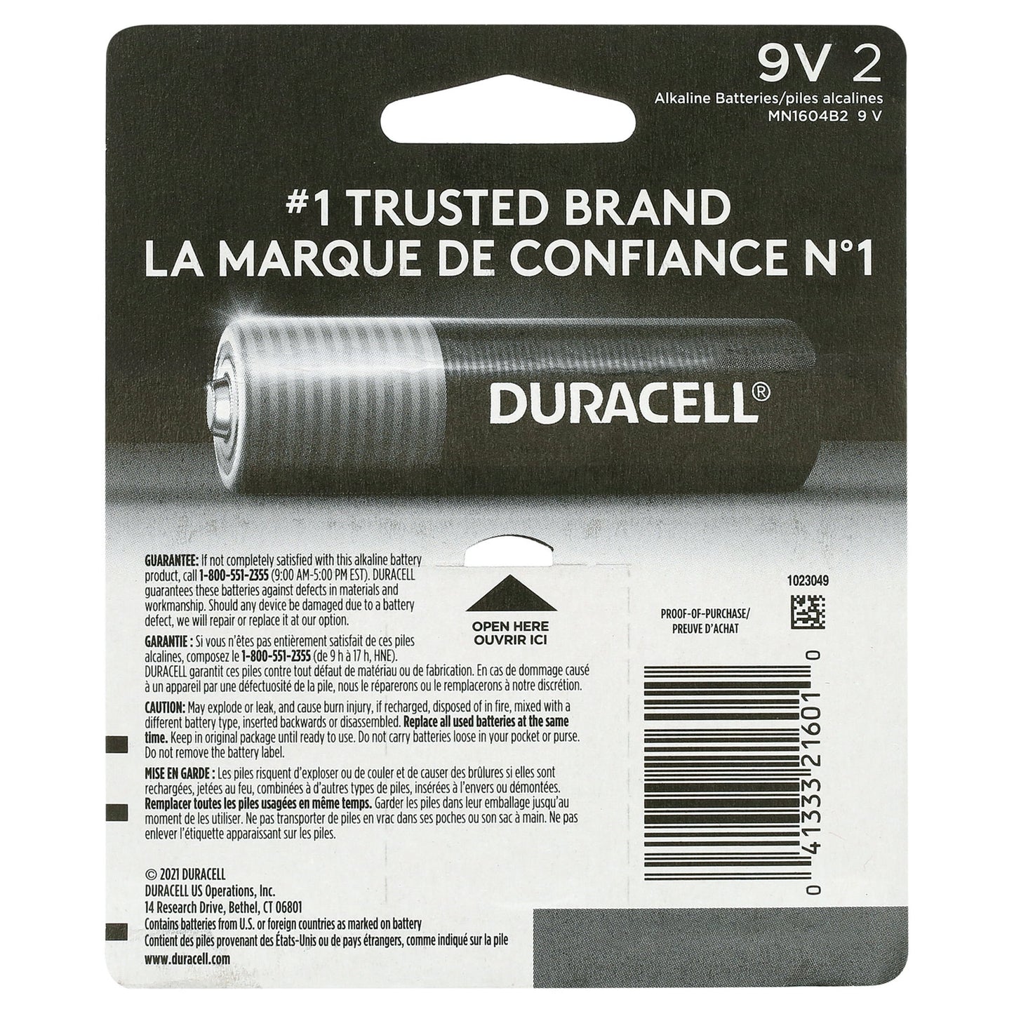 Duracell Coppertop 9V Alkaline Batteries 2/PK 4.7 stars out of 2390 reviews