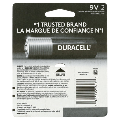 Duracell Coppertop 9V Alkaline Batteries 2/PK 4.7 stars out of 2390 reviews