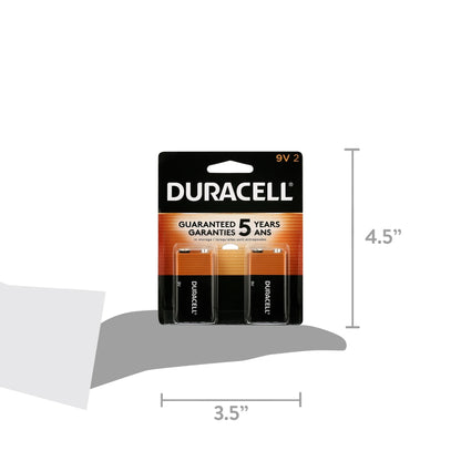 Duracell Coppertop 9V Alkaline Batteries 2/PK 4.7 stars out of 2390 reviews