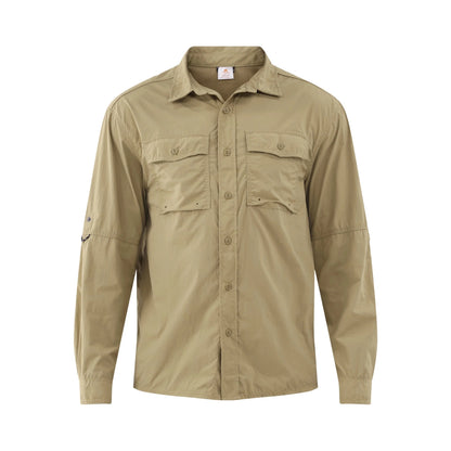 Ozark Trail Men's Upstream Shirt with Long Sleeves, UPF 50+, Sizes M & L