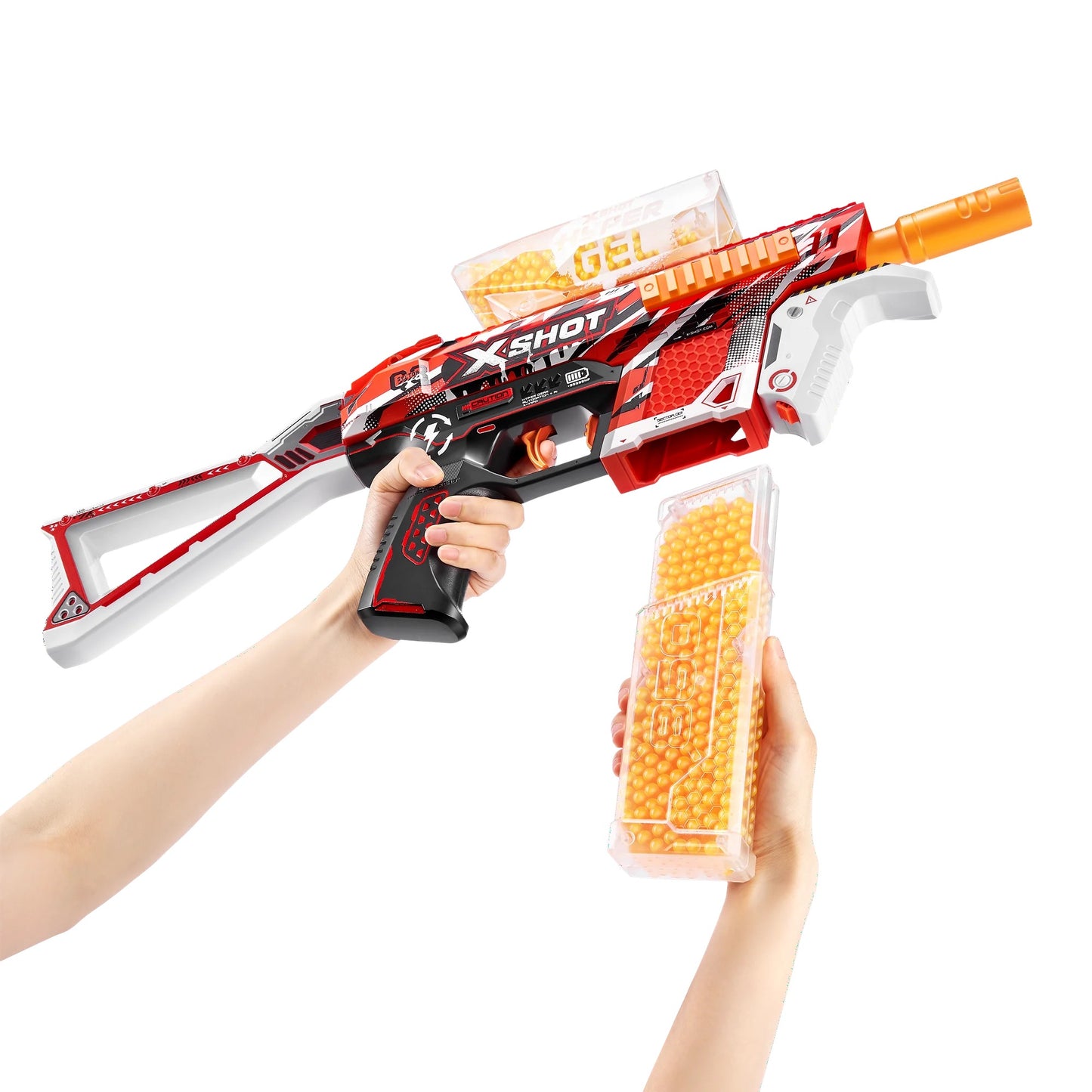 XSHOT Hyper Gel Trace Fire Blaster, Outdoor, (10,000 Hyper Gel Pellets) by ZURU