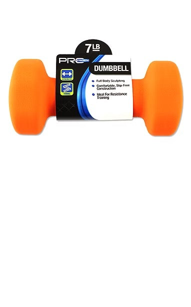 Pro Strength 7 LB Orange Dumbbell