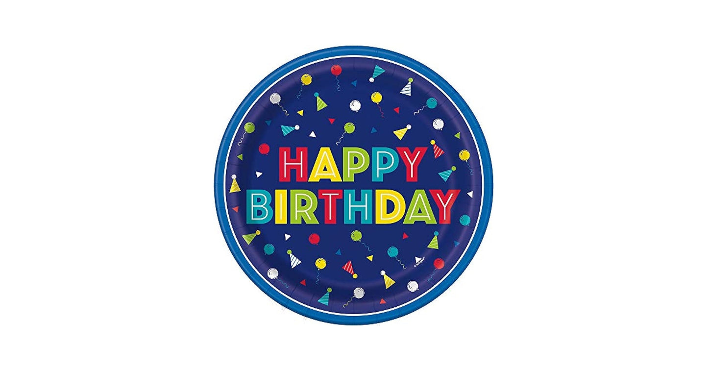 321 Party! 9" Party Plates, Paper, Round, 8 ct, Select Design