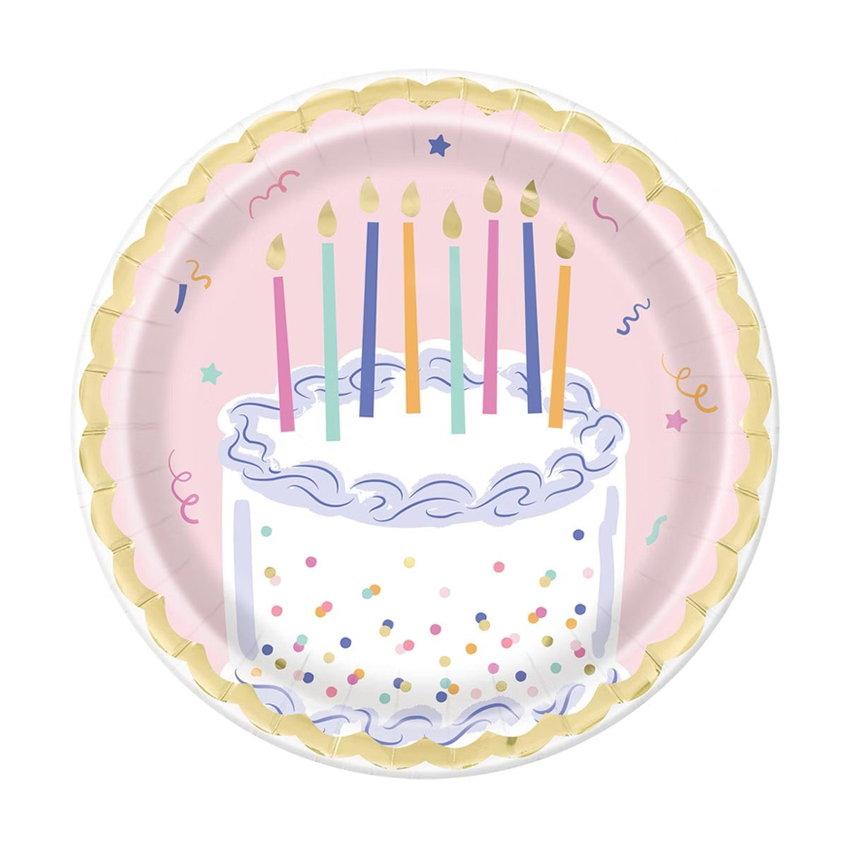 321 Party! 7" Party Plates, Paper, Round, 8 ct Select Design / Color