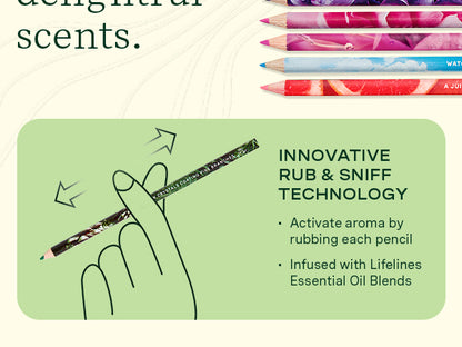 Lifelines Scented Colored Pencils - 10 Pack with Essential Oils