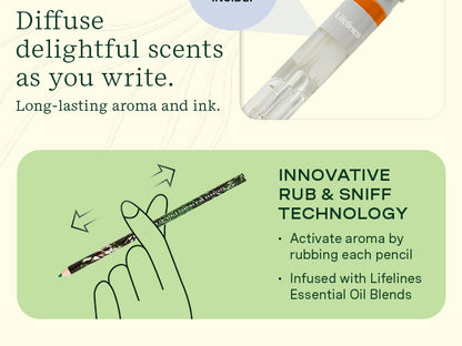 Lifelines Scented Colored Pencils - 10 Pack with Essential Oils