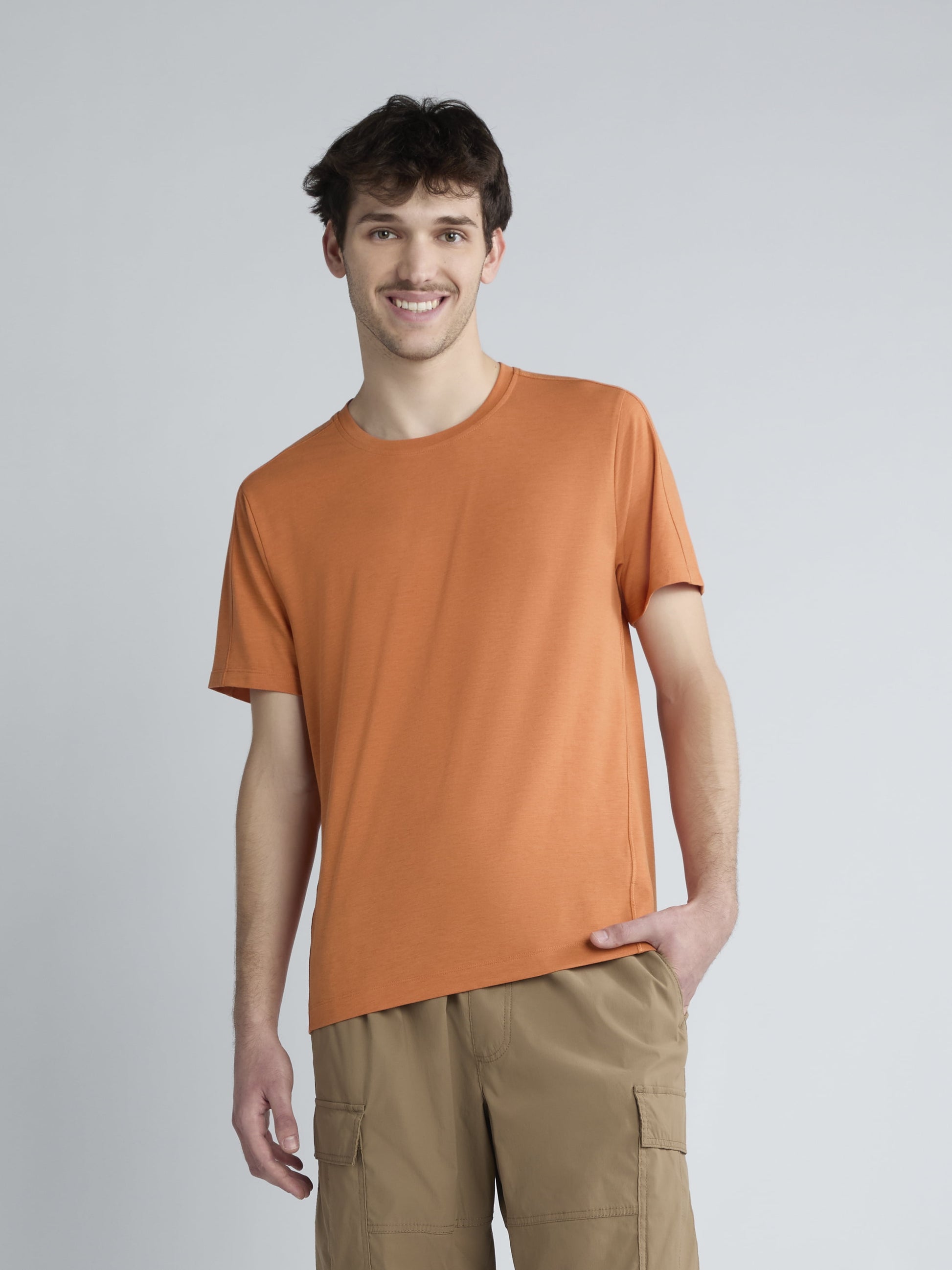 Ozark Trail Men's and Big Men's Wool Blend Tee with Short Sleeves, Sizes S-3XL