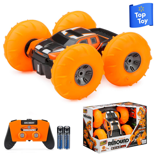 New Bright (1:16) Super Rebound Battery Remote Control Orange Stunt Vehicle, Children, Tweens, 1663U