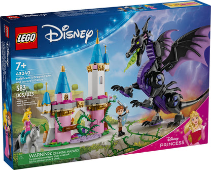 LEGO Disney Princess Maleficent’s Dragon Form Building Set for Kids, Gift for Sleeping Beauty Fans, Disney Princess Castle Toy, 43240