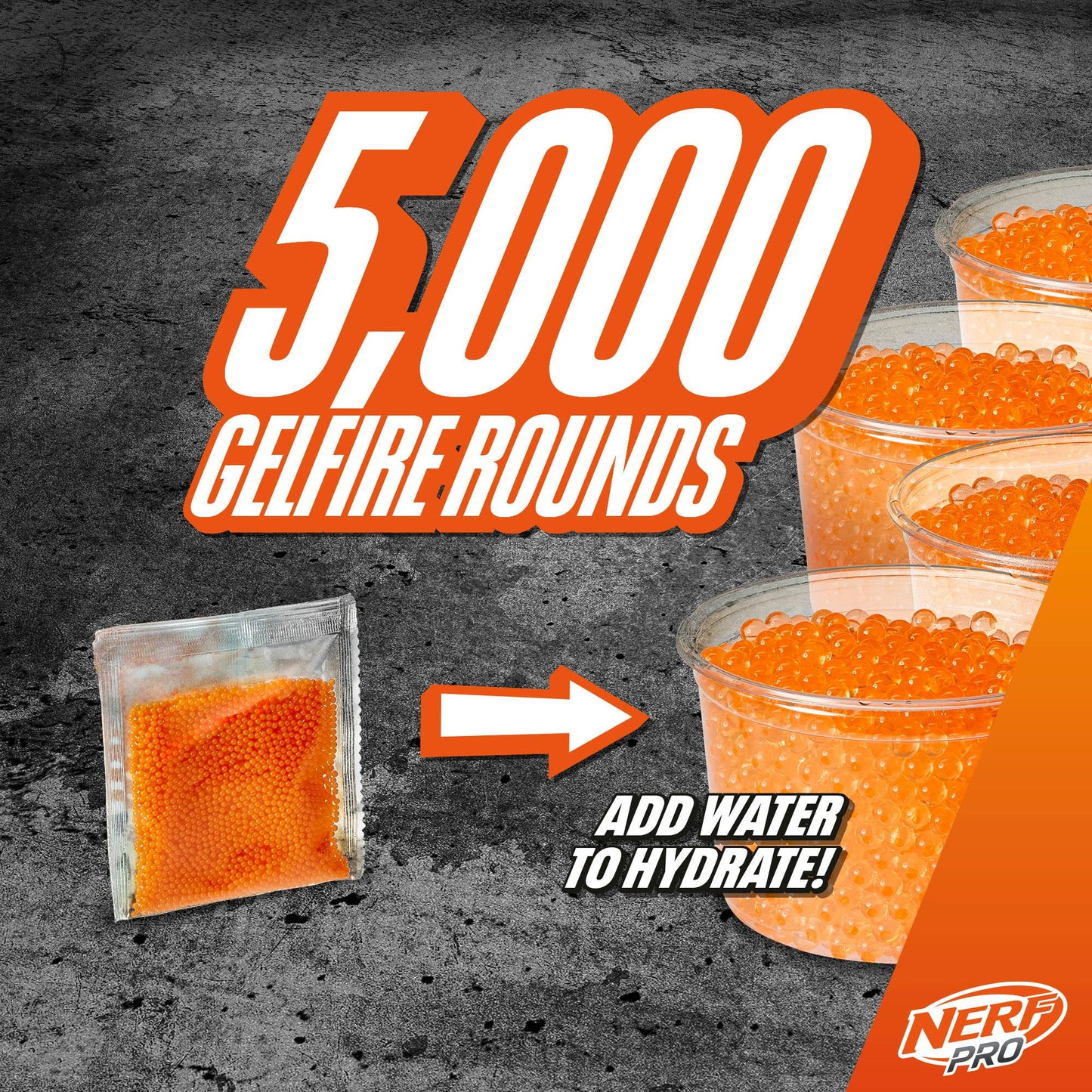 Nerf Pro Gelfire Dual Wield 2-Pack, 5000 Rounds, 2x100 Round Integrated Hoppers, Eyewear, Ages 14+