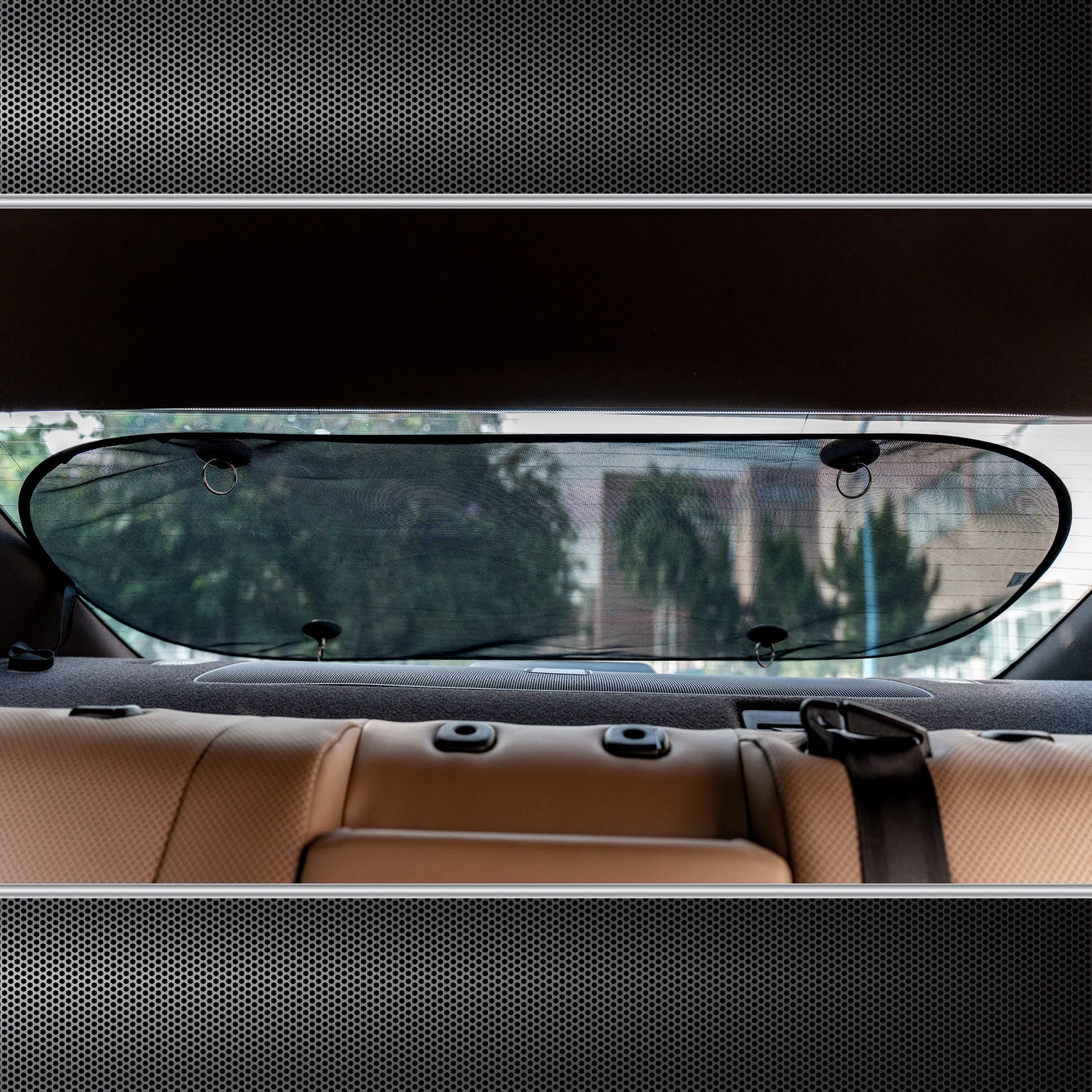Auto Drive Universal Fit Rear Window Suction Cup Mesh Black Sunshade 1 Pack 20" * 40"