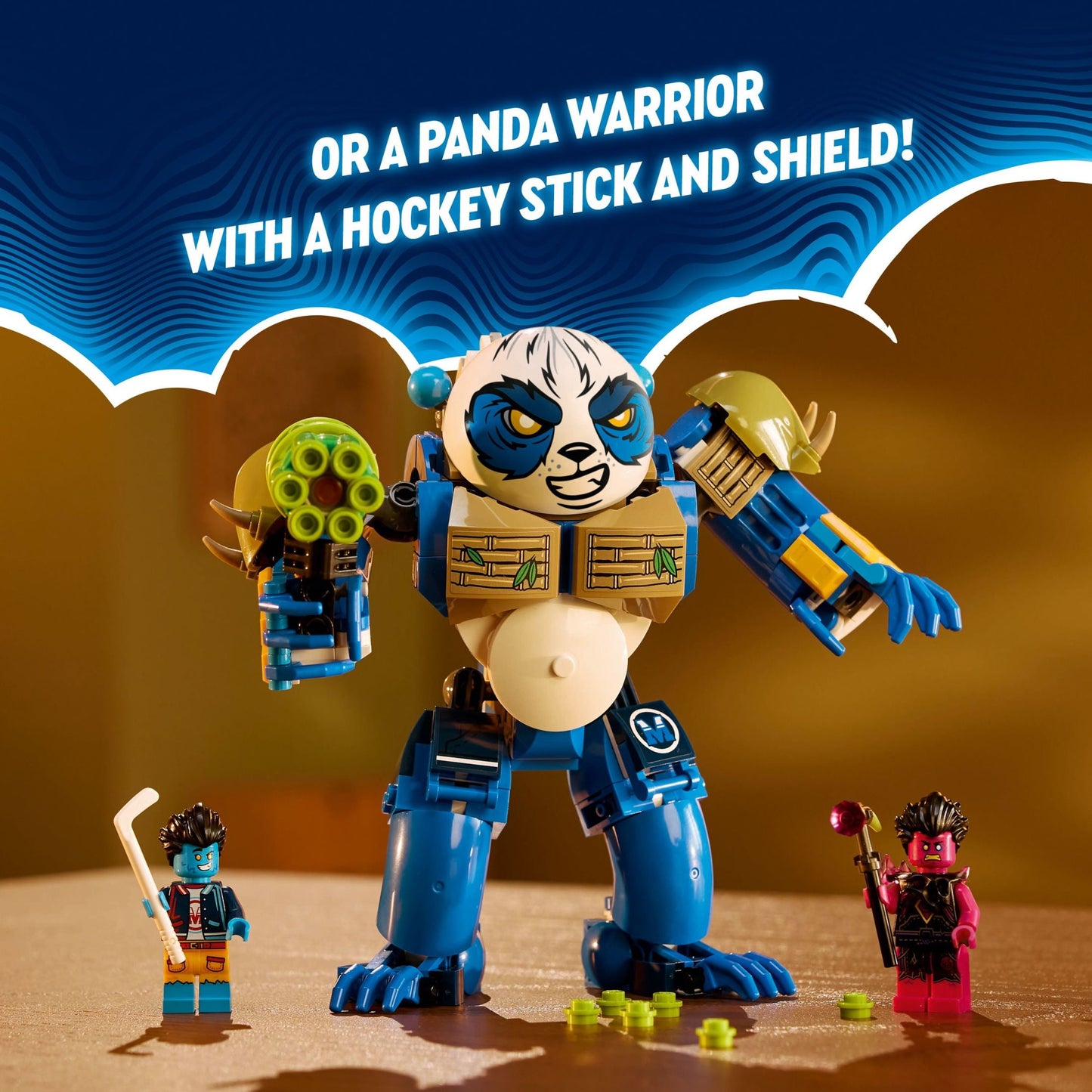 LEGO DREAMZzz Logan the Mighty Panda Animal Toy, Fantasy Gift for Kids' with 2 Minifigures, 71480